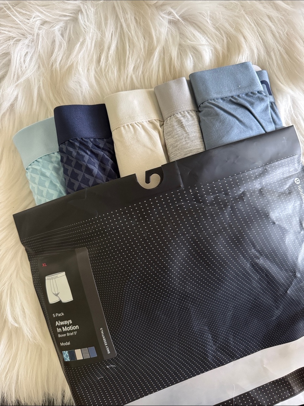 Lululemon 5 Pack Always In Motion Boxer sz L